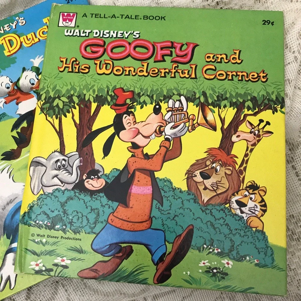 Vintage Children's Books, Three Books Disney Chicken Little Whitman Tell a Tale‎